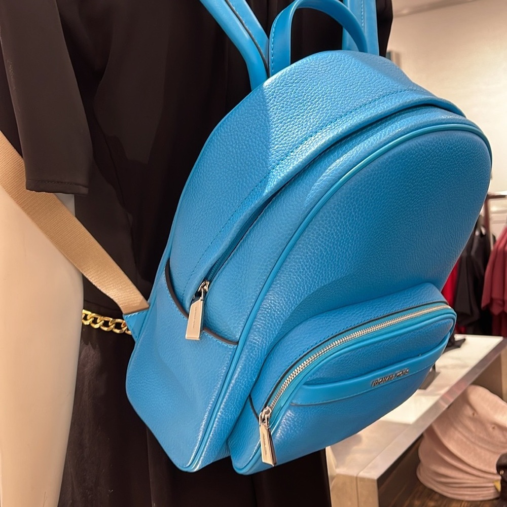 Michael Kors Bex Medium Pebbled Leather Backpack
COLOR SANTORINI BLUE
NWT - Picture 7 of 16